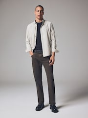 Dark Brown Straight Fit Belted Authentic Jeans - Image 2 of 12