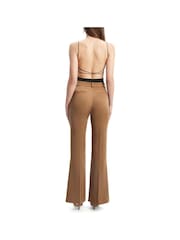 Bardot Brown Halifax Slim Flare Trousers - Image 4 of 5