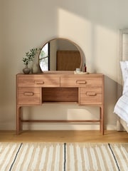 Mid Natural Nolan Oak Effect Storage Console Dressing Table - Image 1 of 10