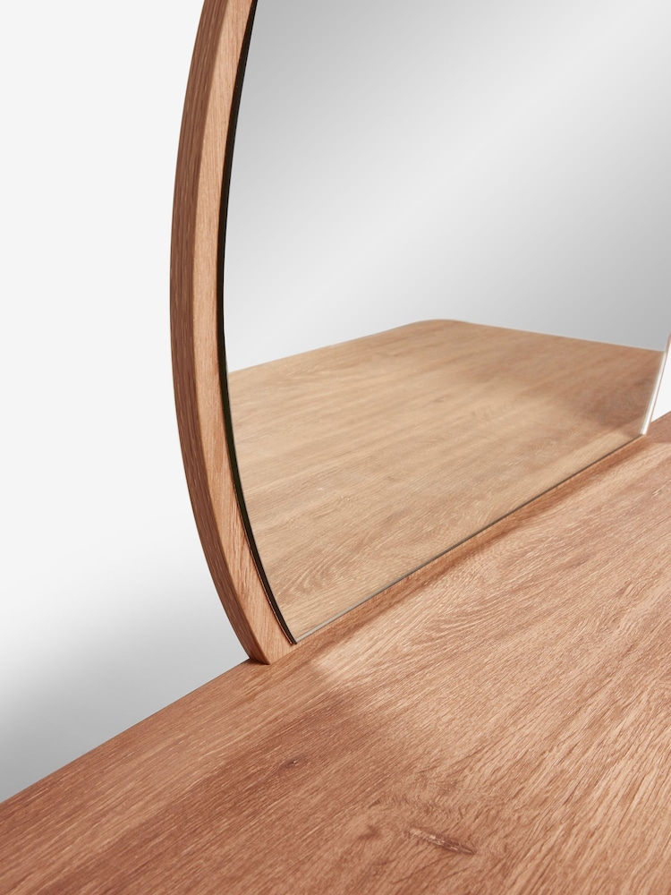 Mid Natural Nolan Oak Effect Storage Console Dressing Table - Image 10 of 10