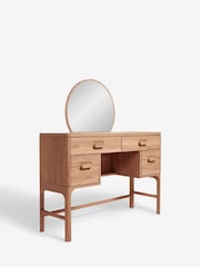 Mid Natural Nolan Oak Effect Storage Console Dressing Table - Image 7 of 10