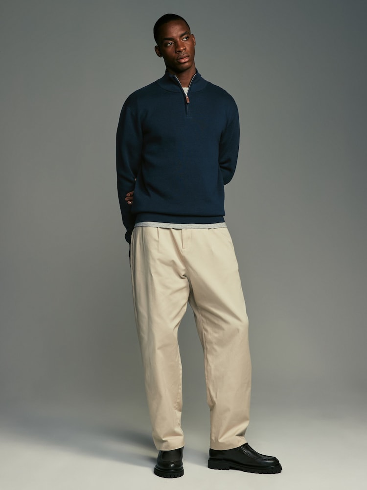 Noir/bleu marine - Coupe classique 100% Coton Premium Quarter Zip Pull 2 Lot - Image 7 of 13