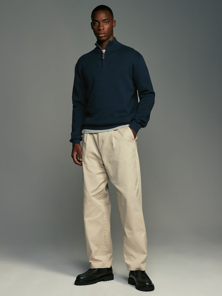 Noir/bleu marine - Coupe classique 100% Coton Premium Quarter Zip Pull 2 Lot - Image 9 of 13