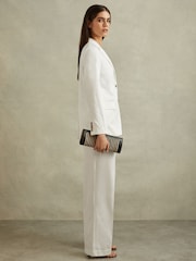 Reiss White Harper Tailored Single Breasted Suit Blazer - Image 3 of 6