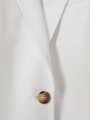 Reiss White Harper Tailored Single Breasted Suit Blazer - Image 6 of 6