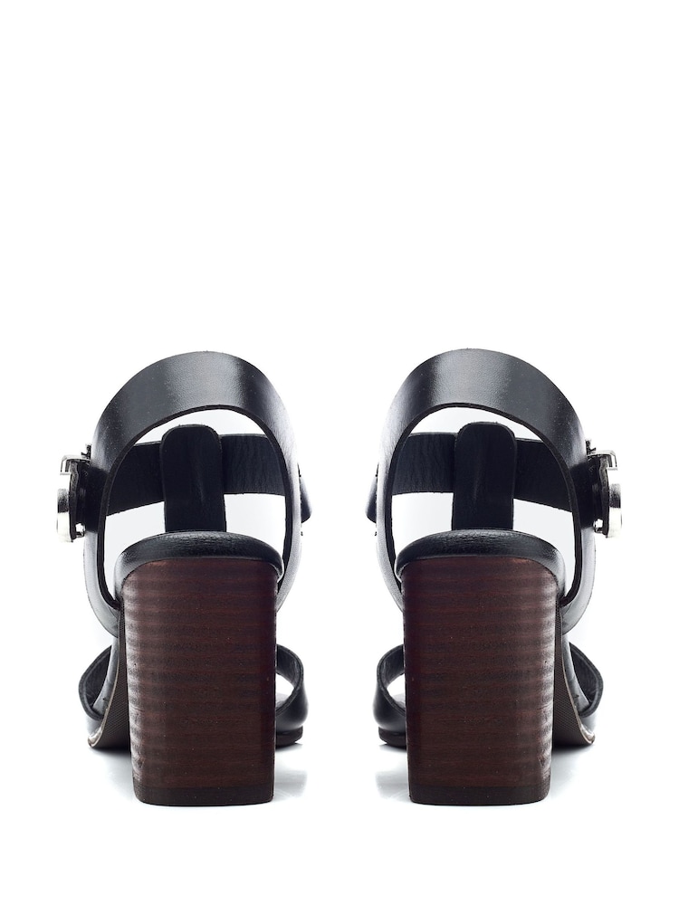 Moda in Pelle Molliey T Bar Stacked Block Sandals - Image 3 of 4