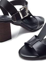 Moda in Pelle Molliey T Bar Stacked Block Sandals - Image 4 of 4