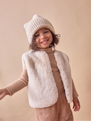 Oatmeal Chunky Rib Beanie Hat (1-16yrs) - Image 1 of 3
