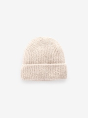 Oatmeal Chunky Rib Beanie Hat (1-16yrs) - Image 2 of 3