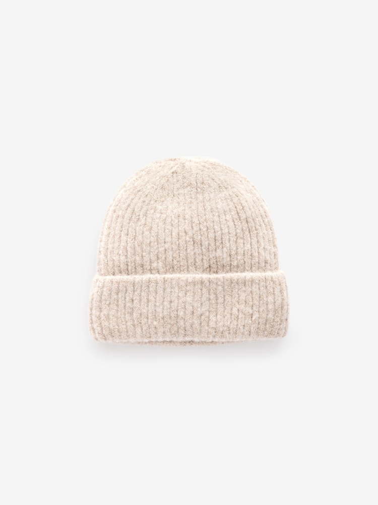 Oatmeal Chunky Rib Beanie Hat (1-16yrs) - Image 2 of 3