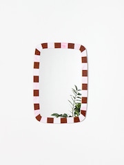 Oliver Bonas Pink/Amber Alyssa Glass Wall Mirror - Image 1 of 4