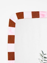 Oliver Bonas Pink/Amber Alyssa Glass Wall Mirror - Image 2 of 4