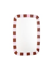 Oliver Bonas Pink/Amber Alyssa Glass Wall Mirror - Image 4 of 4