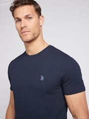 U.S. Polo Assn. Blue Classic Fit Mens Verticle Texture T-Shirt - Image 2 of 7