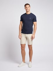 U.S. Polo Assn. Blue Classic Fit Mens Verticle Texture T-Shirt - Image 3 of 7