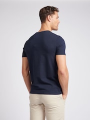 U.S. Polo Assn. Blue Classic Fit Mens Verticle Texture T-Shirt - Image 4 of 7