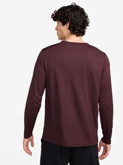 Nike Burgundy Crush Dri-FIT UV Miler Long-Sleeve Running Top - Image 2 of 3