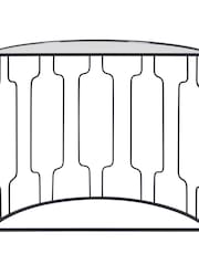 Pacific Black Mirrored Glass and Metal Half Moon Console Table - Image 6 of 6