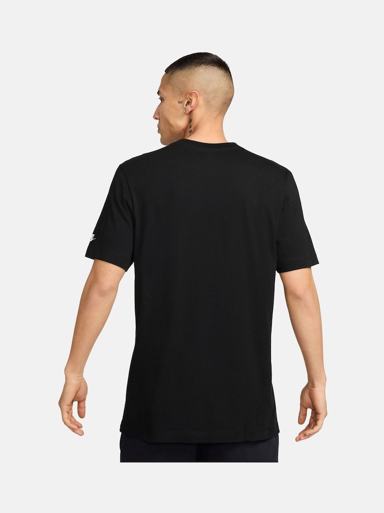 Nike Black Sportswear Club Graphic T-Shirt - Image 2 of 3
