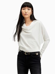 AllSaints White Ridley M Crop Jumper - Image 1 of 6
