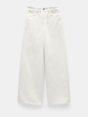 Hush White Abi Wide Leg 100% Cotton Jeans - Image 5 of 5