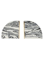 Oliver Bonas White Marble Book Ends - Image 4 of 4