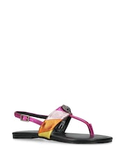 Kurt Geiger London Pink Junior Mini Kensington T Sandals - Image 4 of 4