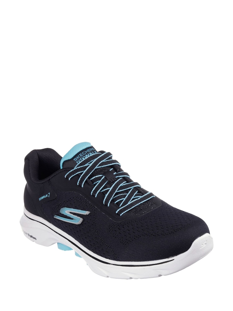 Negro - Skechers Go Walk 7 Cosmic Waves Trainers - Imagen 1 de 3