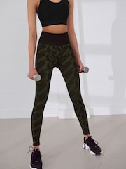 Green Camouflage Scrunch Seamless Leggings - Image 1 of 8