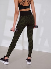 Green Camouflage Scrunch Seamless Leggings - Image 3 of 8