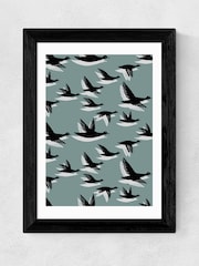 East End Prints Black Geese Framed Art Print - Image 1 of 3