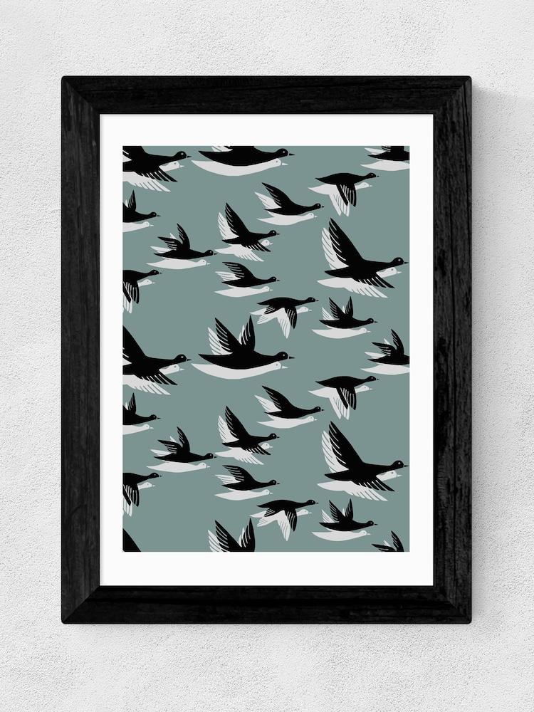 East End Prints Black Geese Framed Art Print - Image 1 of 3
