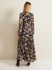 Phase Eight Black Petite Sandra Floral Maxi Dress - Image 2 of 7