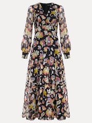 Phase Eight Black Petite Sandra Floral Maxi Dress - Image 7 of 7