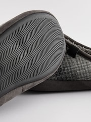 Grey Checked Mule Slippers - Image 4 of 6