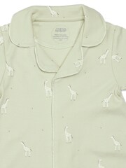 Mamas & Papas Ditsy Floral Collar White Pyjamas Romper - Image 2 of 2