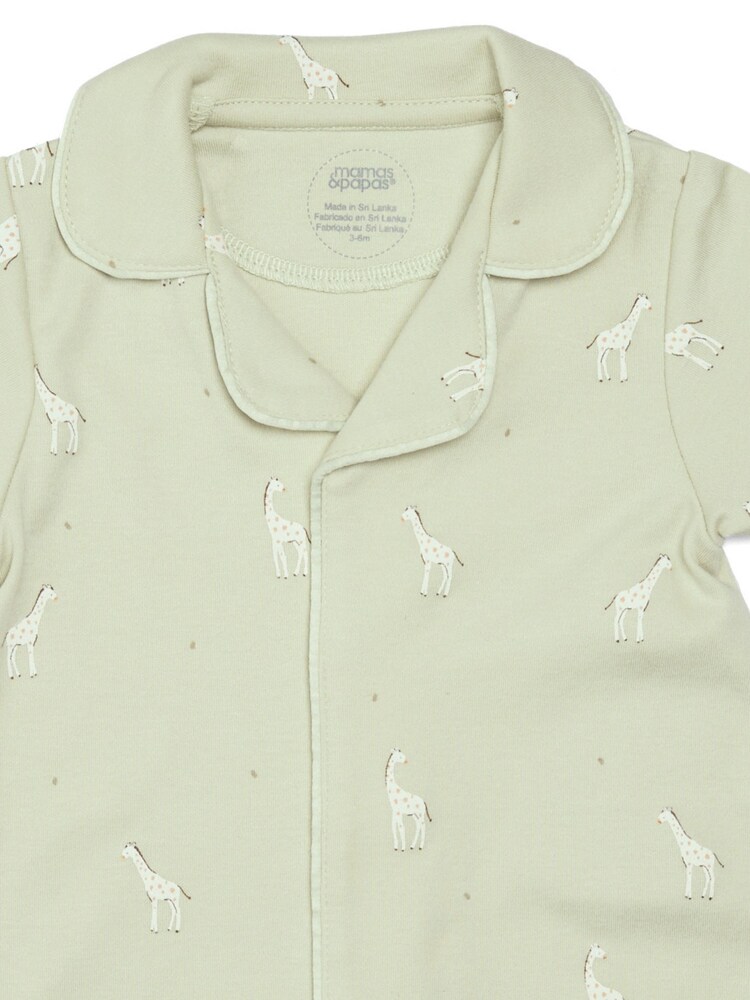 Mamas & Papas Ditsy Floral Collar White Pyjamas Romper - Image 2 of 2