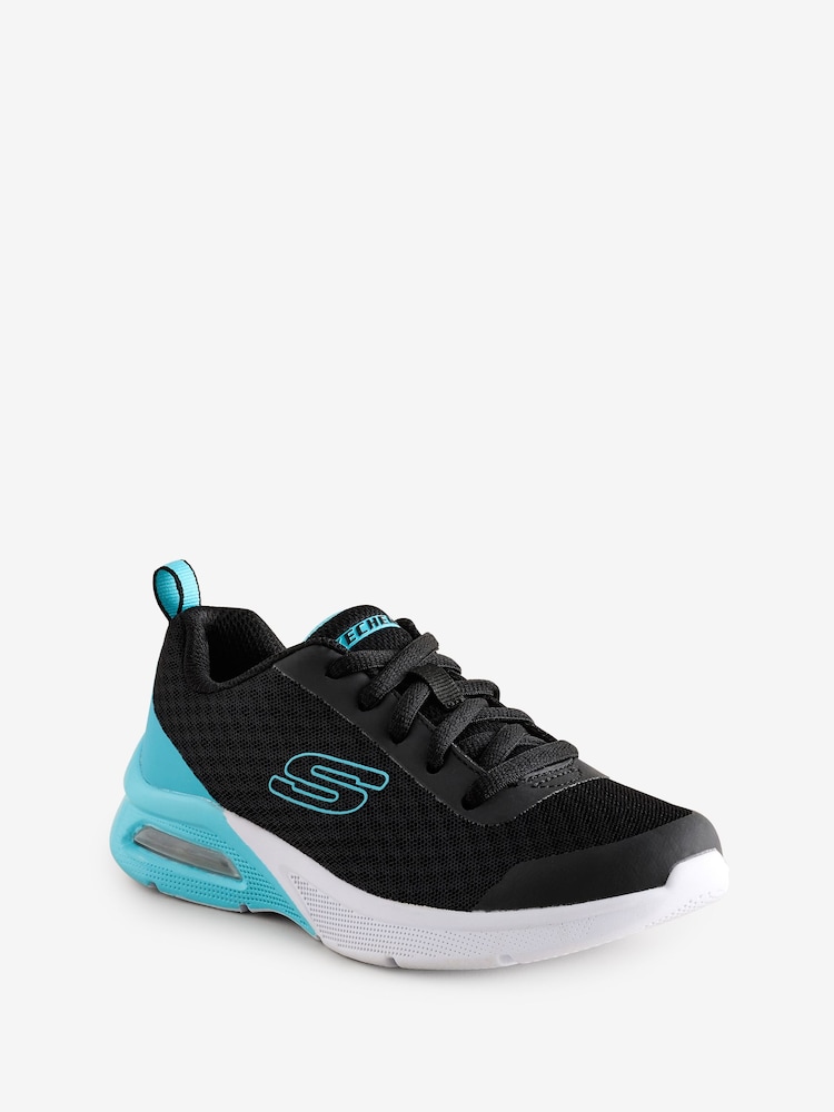 Skechers Black Kids Microspec Max Brightastic Trainers - Image 2 of 5 Skechers Black Kids Microspec Max Brightastic Trainers - Image 2 of 5