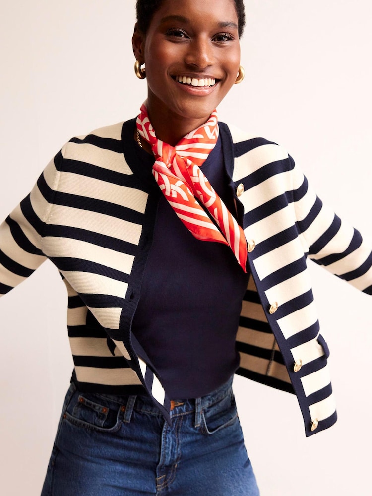 Boden Cream Holly Knitted Cardigan - Image 1 of 7