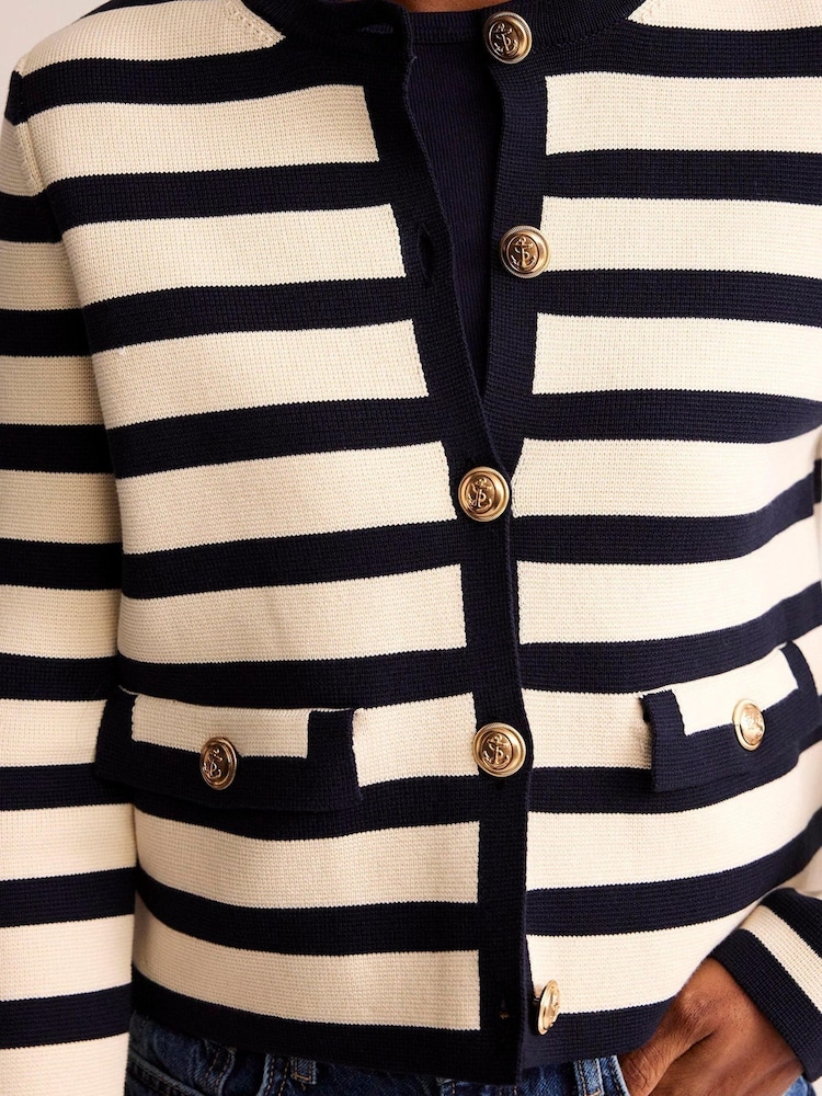 Boden Cream Holly Knitted Cardigan - Image 2 of 7