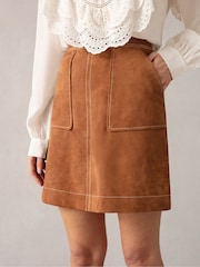 Ro&Zo Brown Suede Skirt - Image 2 of 4
