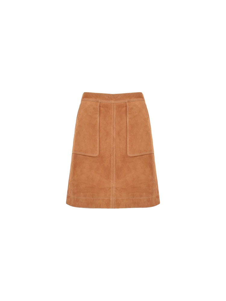 Ro&Zo Brown Suede Skirt - Image 4 of 4