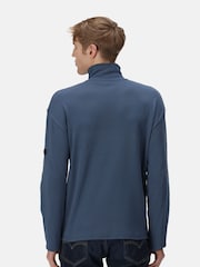 Regatta Blue Ferdo Quarter Zip 100% Cotton Fleece - Image 2 of 9
