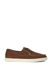Dune London Brown Blaizerss Knit Boat Shoes - Image 3 of 6