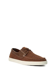 Dune London Brown Blaizerss Knit Boat Shoes - Image 4 of 6