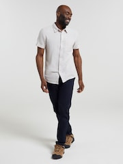 Mountain Warehouse Cream Lowe Mens Cotton-Linen Shirt - Image 2 of 4