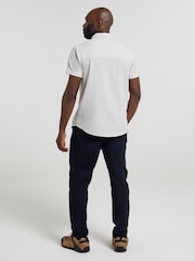 Mountain Warehouse Cream Lowe Mens Cotton-Linen Shirt - Image 3 of 4