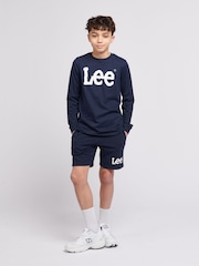 Lee Blue Boys 100% Cotton Wobbly Graphic Long Sleeve T-Shirt - Image 5 of 5
