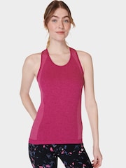 Sweaty Betty Camellia Pink Marl Athlete Seamless Workout Tank Top - Image 1 of 7