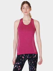Sweaty Betty Camellia Pink Marl Athlete Seamless Workout Tank Top - Image 5 of 7